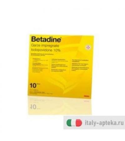 Betadine 10 garze impregnate 10x10