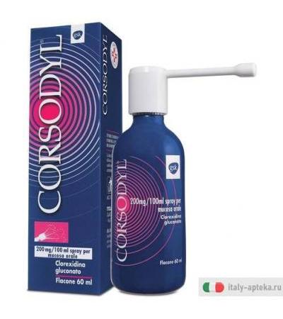 Corsodyl Spray 60ml 200ml/100m
