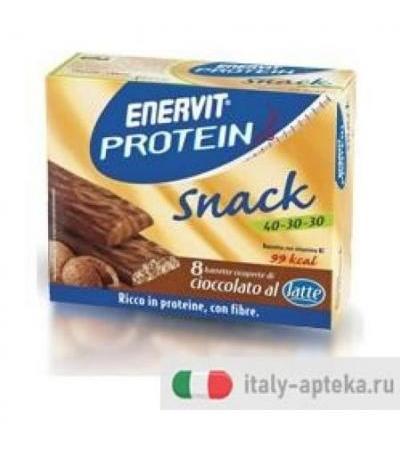 Enervit Protein Snack 40-30-30 8 Barrette Cioccolato Al Latte