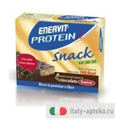 Enervit Protein Snack 40-30-30 8 Barrette Soia E Cioccolato Fondente