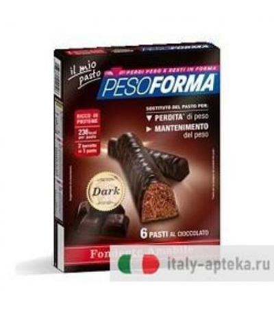 Pesoforma Barrette Dark Chocolate 12 Pezzi