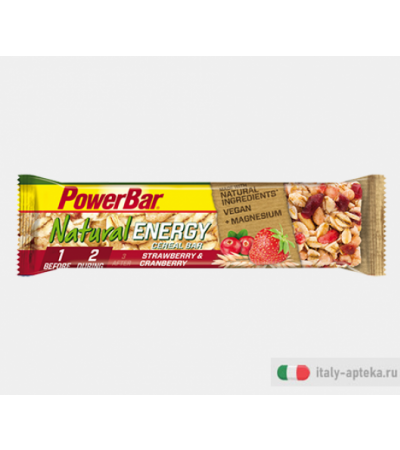Powerbar Natural Energy Cereal Strawberry & Cramberry 1 Barretta 40g