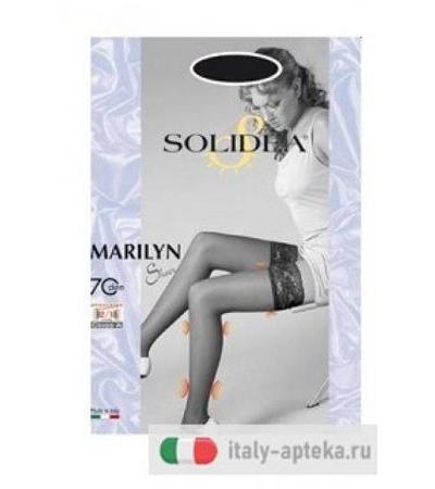 Solidea Marilyn 70 Sheer calze autoreggenti Nero 3