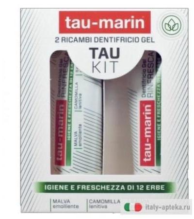 Tau-Marin Dentifricio Gel Rinfrescante Kit Ricariche 2x20ml