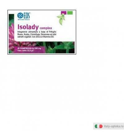 isolady complex integratore alimentare a base di trifoglio rosso, kudzu, cimicifuga, dioscorea ed altri