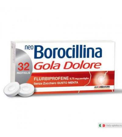 Neoborocillina Gola dolore 32 pastiglie Senza zucchero