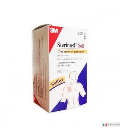 3M Sterimed Soft Compresse di garza sterili in tessuto non tessuto 12 compresse monouso cm 18 x cm 40