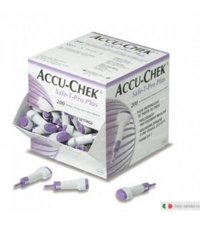 Accu Chek Safe T Pro Plus - Pungidito sterili, 200 pezzi