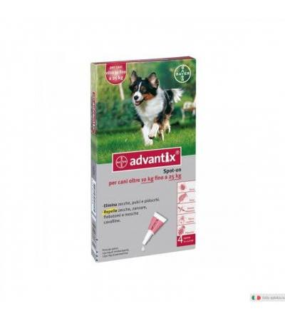 Advantix Spot-on per cani da 10 a 25kg 4 pipette (4 x 2,5ml)