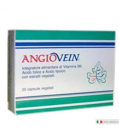 Angiovein Integratore alimentare di estratti vegetali con vitamina B6, Acido folico e acido lipoico