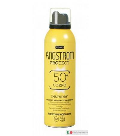 Angstrom Protect SPF50+ Corpo Instadry Spray solare trasparente protettivo 150ml
