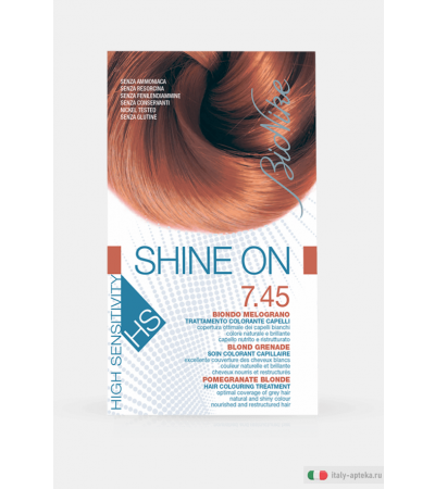 Bionike Shine On HS Trattamento colorante capelli 7.45 Biondo Melograno