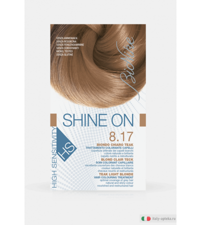 Bionike Shine On HS Trattamento colorante capelli 8.17 Biondo Chiaro Teak