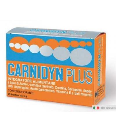 Carnidyn PLUS Integratore di carnitina, creatina, aspartato 20 bustine