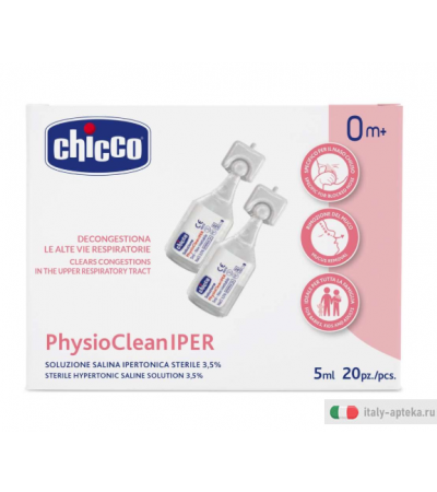 Chicco PhysioCleanIPER Soluzione salina ipertonica 20 fiale