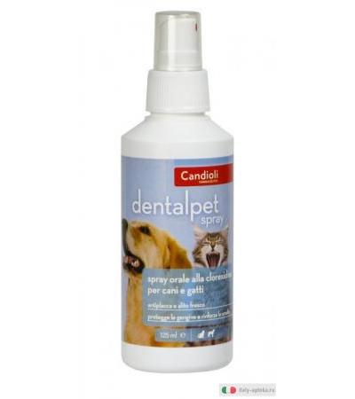 Dentalpet Spray Collutorio a base di clorexidina per cani e gatti 125ml