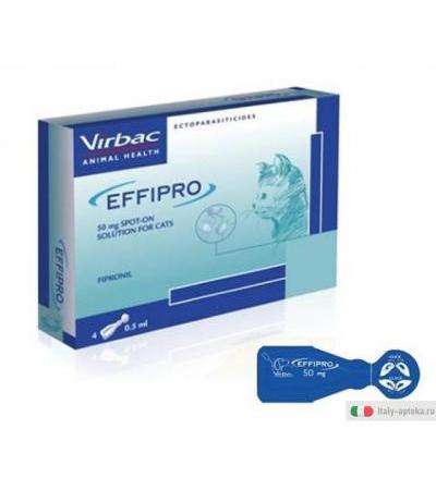 Effipro 50 mg Spot-On 4 pipette antiparassitario per gatti