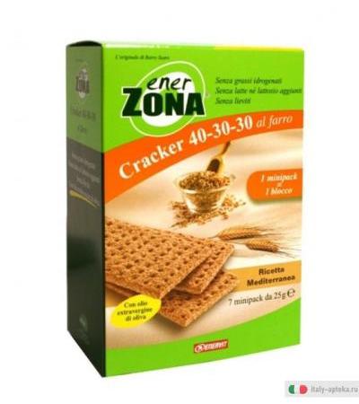 Enerzona Cracker 40-30-30 al farro ricetta Mediterranea 25g