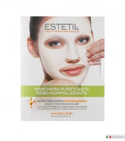 Estetil Maschera viso purificante sebo normalizzante con acido ialuronico