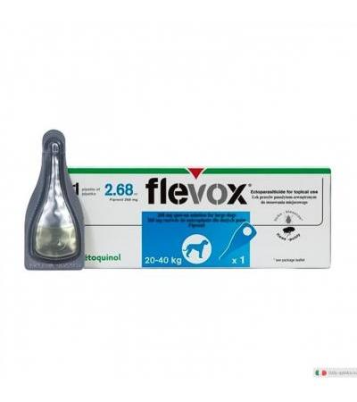 Flevox 268 mg soluzione spot-on per cani grossa taglia 1 pipetta
