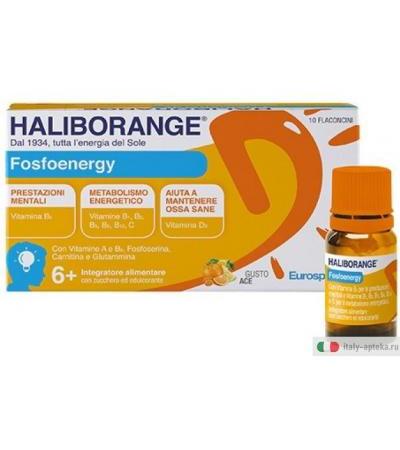 Haliborange bambini 6+ Fosfoenergy concentrazione gusto ace 10 flaconcini