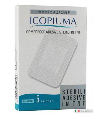 Icopiuma Compresse Adesive Sterili in TNT 7,2x5cm 5 pezzi