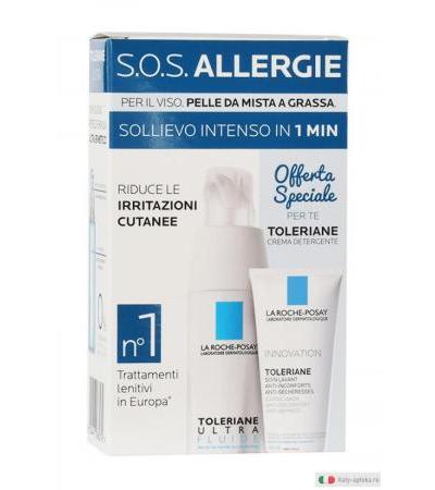 La Roche-Posay Kit allergie pelle mista e grassa fluido Toleriane Ultra +Toleriane Crema Detergente