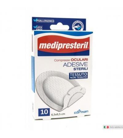 MediPresteril 10 compresse oculari adesive sterili 6,5cm x 9,5cm