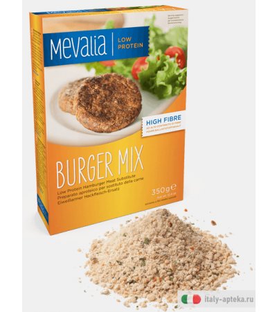 Mevalia Burger Mix preparato aproteico per sostituto della carne 350g