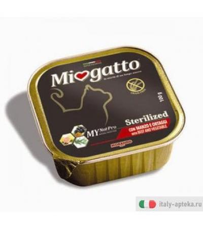 MioGatto Patè Sterilized monoporzione per gatti con manzo e ortaggi 100g