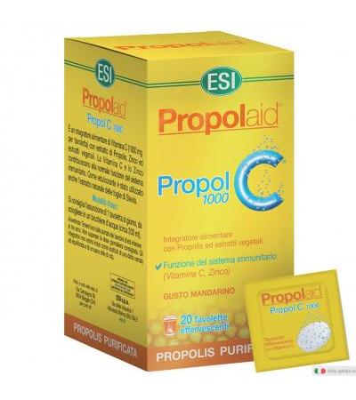 Propolaid Propol 1000 C sistema immunitario gusto mandarino 20 tavolette effervescenti