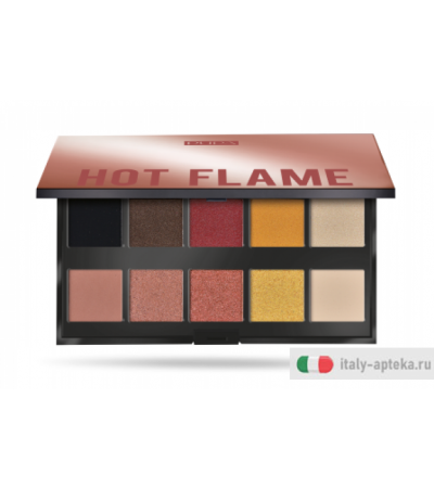 Pupa Make Up Stories palette 10 ombretti n.02 Hot Flame