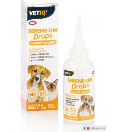 Serene-Um Drops complemento alimentare che rilassa e tranquillizza cani e gatti 1-10kg 100ml