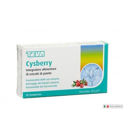 TEVA Cysberry integratore di estratti di piante per le vie urinarie e microcircolo 20 compresse