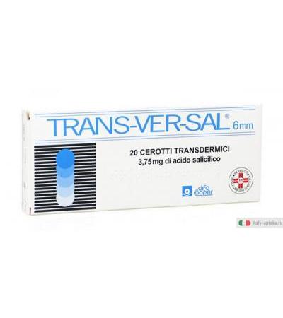 TRANSVERSAL cerotti transdermici 6 mm 3,75 mg acido salicilico 20 pz