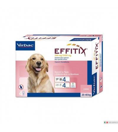 Virbac Effitix 268mg/2400mg Soluzione Spot-on per cani 20-40kg 4 pipetta