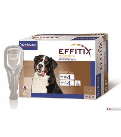 Virbac Effitix 402/3600mg Soluzione Spot-on per cani 40-60kg 4 pipette