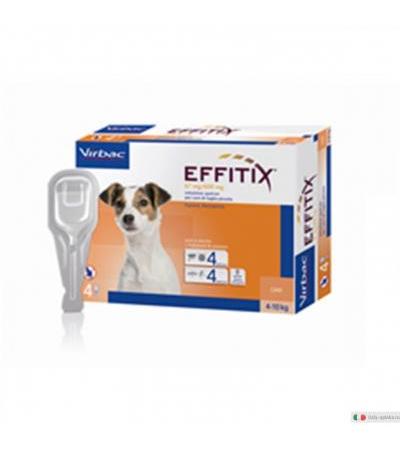 Virbac Effitix 67mg/600 mg Soluzione Spot-on per cani 4-10kg 4 pipette