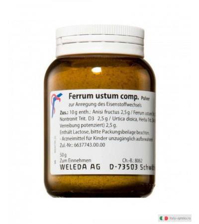 Weleda Ferrum Ustum Comp medicinale omeopatico polvere 50g