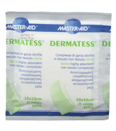 Master-Aid® Dermatess® 10 x 10 cm Garza in Tessuto 25 pz