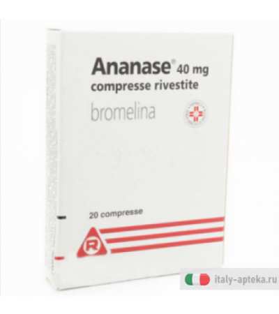Ananase 40 mg, compresse rivestite Bromelina 20cpr